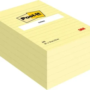 Notes POST-IT linjerat 102x152mm gul