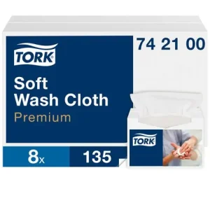 Tvättlapp TORK Pre 1-lag vit 1080/fp