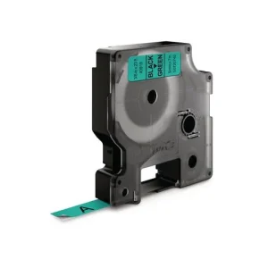 Tape DYMO D1 9mm svart på grön