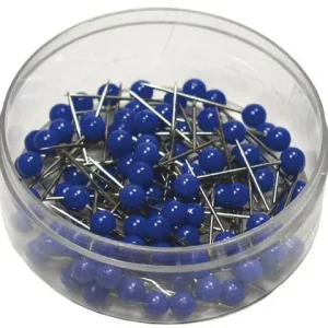 Kartnålar ACTUAL runda blå 100/fp
