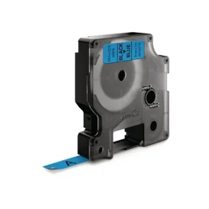 Tape DYMO D1 9mm svart på blå