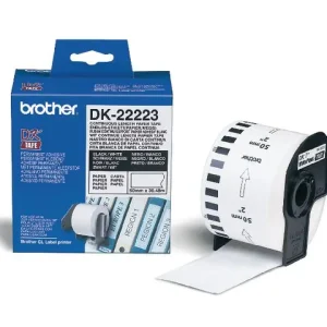 Etikett BROTHER DK22223 50mmx30,48m vit