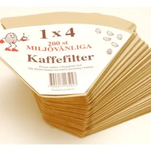 Kaffefilter 1x4 oblekt 200/fp