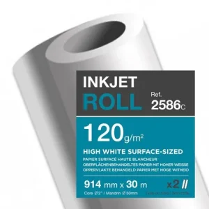 Inkjetpapper CLF 914mmx30m 120g 2/fp