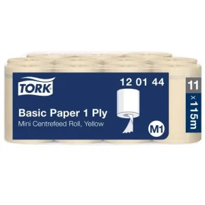 Torkrulle TORK Uni M1 1-lag gul 115m