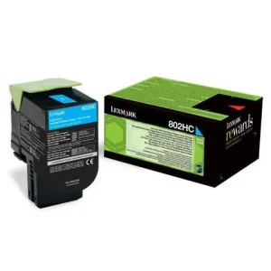 Toner LEXMARK 80C2HC0 802HC 3K cyan