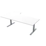 Bord El höger 200x120cm vitlaminat/grå