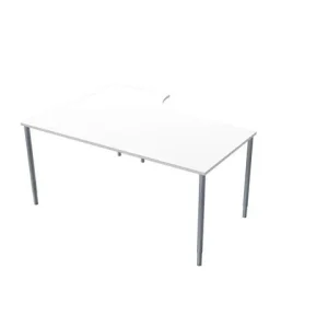 Bord höger 160x120cm vitlaminat/grå