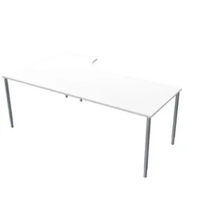 Bord höger 200x120cm vitlaminat/grå