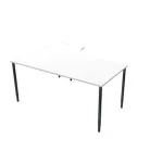Bord höger 160x120cm vitlaminat/svart