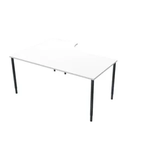 Bord höger 160x120cm vitlaminat/svart