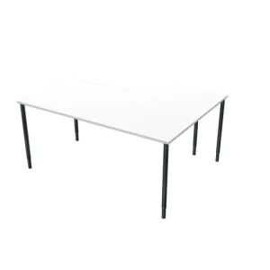 Bord vänster 160x120cm vitlaminat/svart