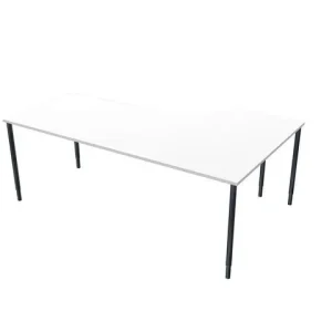 Bord vänster 200x120cm vitlaminat/svart