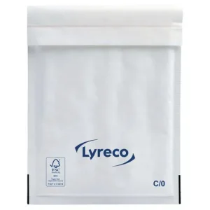 Bubbelpåse LYRECO 150x210mm vit 100/fp