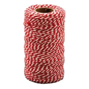 Bomullsnöre röd och vit