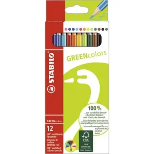Färgpenna STABILO green colors 12/fp