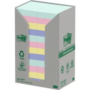 Notes POST-IT 100%rec 38x51 sort.f 24/fp