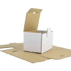 Självlåsande låda 138x98x96mm vit ES13