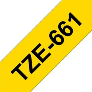 Tape BROTHER TZE661 36mm svart på gul