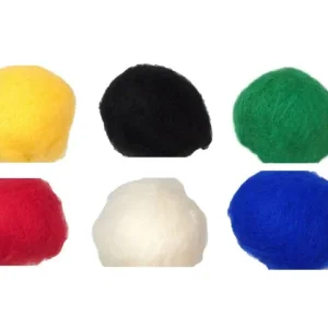 Kardad ull 250g röd