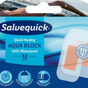 Plåster SALVEQUICK Aqua block 12/fp