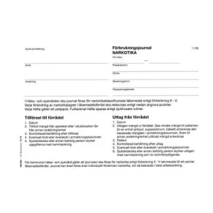 Häfte Narkotikajournal A5