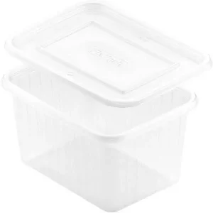 Plastform rektangulär 750ml m. lock50/fp