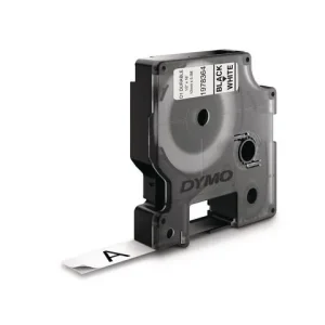 Tape DYMO Durable D1 12mm svart på vit