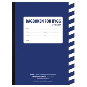 Dagboken för bygg A4 30 dagar