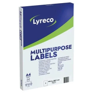 Etikett LYRECO 199,6x289,1mm 100/fp
