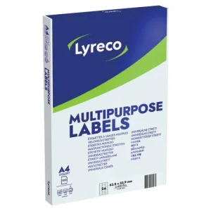 Etikett LYRECO 63,5x33,9mm 2400/fp
