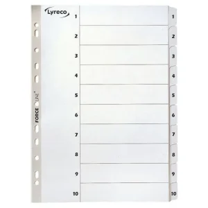 Kartongregister LYRECO A4 1-10 vit