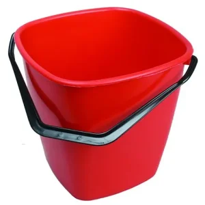 Hink fyrkantig röd 9,5L