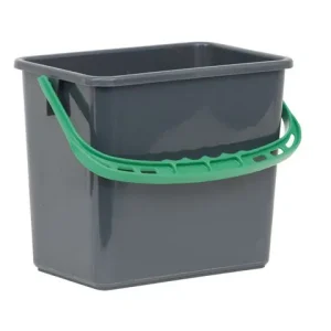 Hink grå, grönt handtag 6L