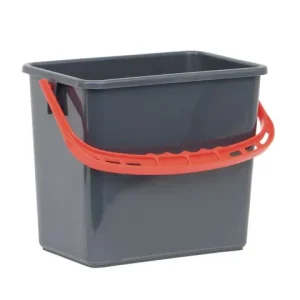 Hink grå, rött handtag 6L