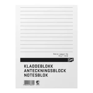 Anteckningsblock A5 100 blad TF linj