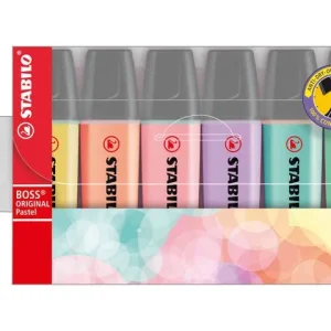 Överstrykningspenna BOSS pastell 6/fp