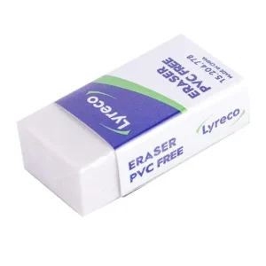 Radergummi LYRECO 42x20x12mm vit