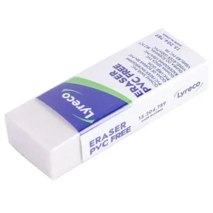 Radergummi LYRECO 61x22x12mm vit