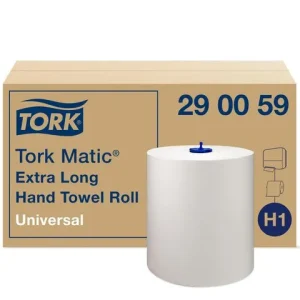 Handduk TORK Uni H1 1-lag vit 280m