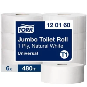 Toalettpapper TORK Uni T1 1-lag 480m