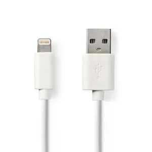 Kabel NEDIS Lightning - USB A 1m vit