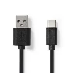 Kabel NEDIS USB-A-USB-C 1m svart