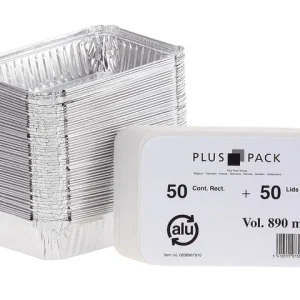 Aluminiumform inkl. lock 890ml 50/fp