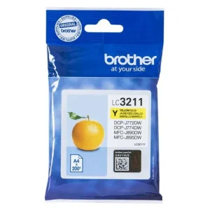 Bläckpatron BROTHER LC3211 gul