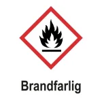 Skylt Brandfarlig A5 Plast