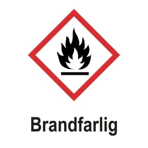 Skylt Brandfarlig A5 Plast