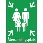 Skylt Återsamlingsplats A3 Aluminium