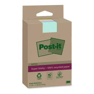 Notes POST-IT SS rec 102x152mm sort 4/fp