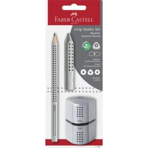 Blyertspenna Jumbo Grip Silver set